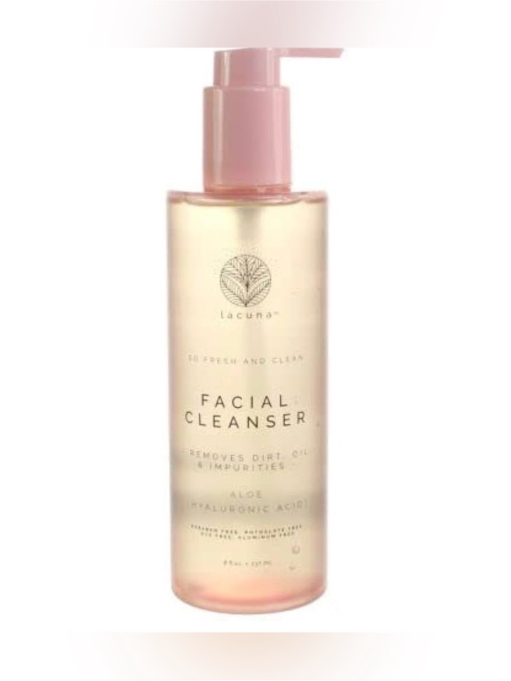 Lacuna Pink Facial Cleanser with Aloe & Hyaluronic Acid